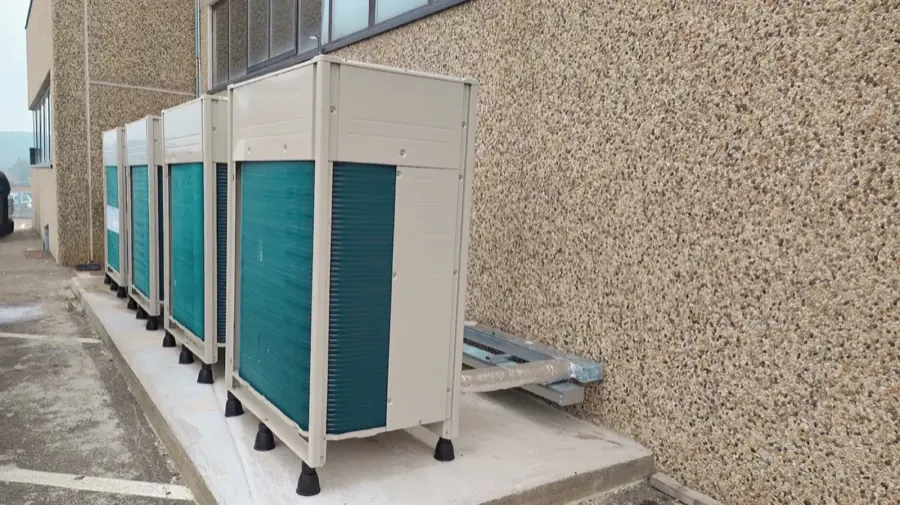 Pompa di calore installata al posto dei bruciatori a gas