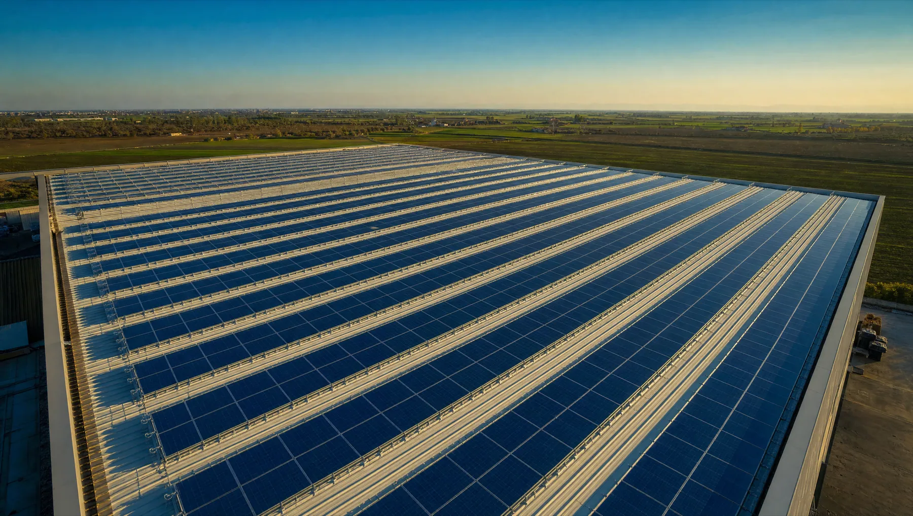 Capannone industriale Nuova SMI con impianto fotovoltaico da 100 kW in copertura