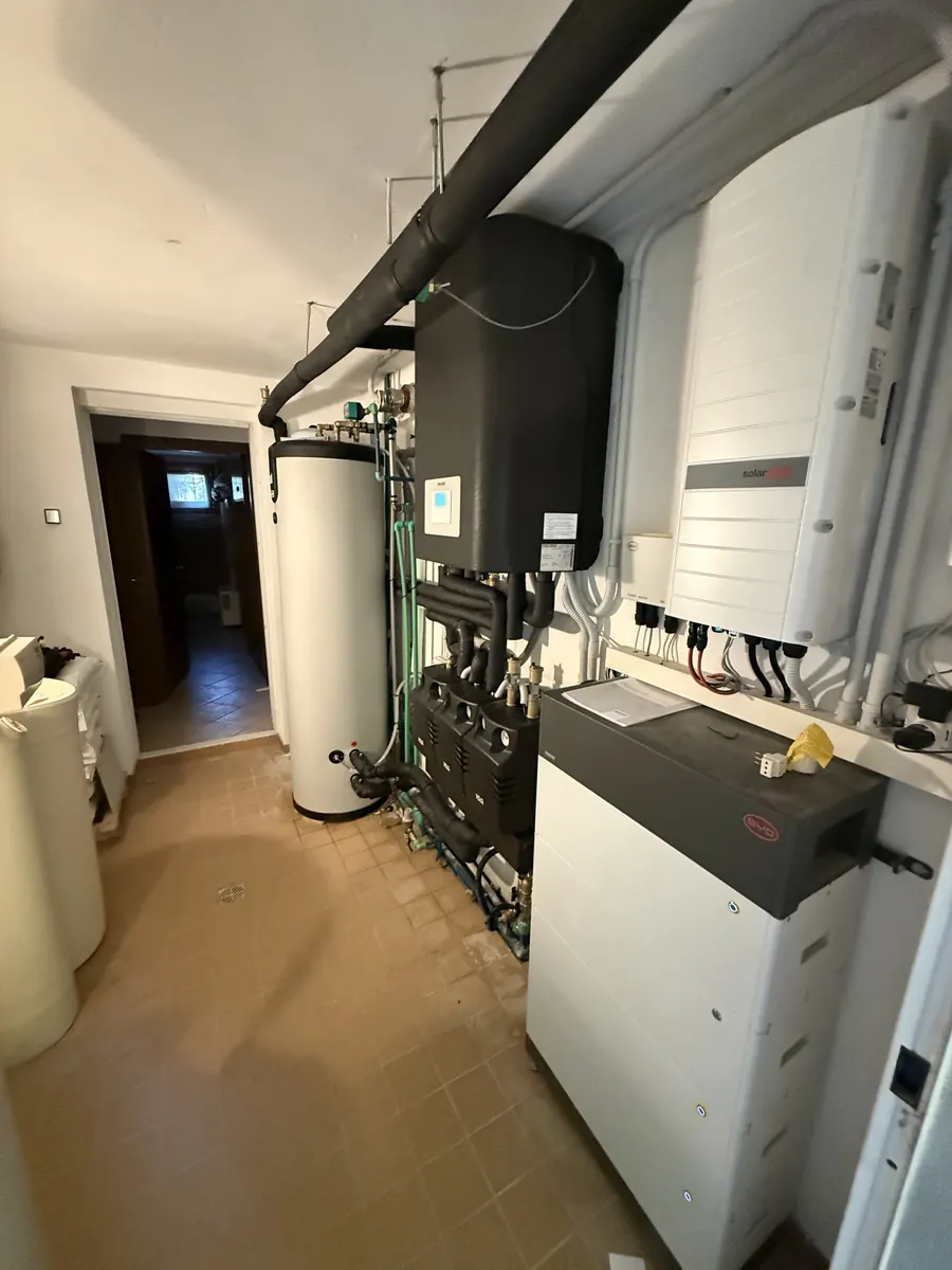 Il locale tecnico con la nuova pompa di calore