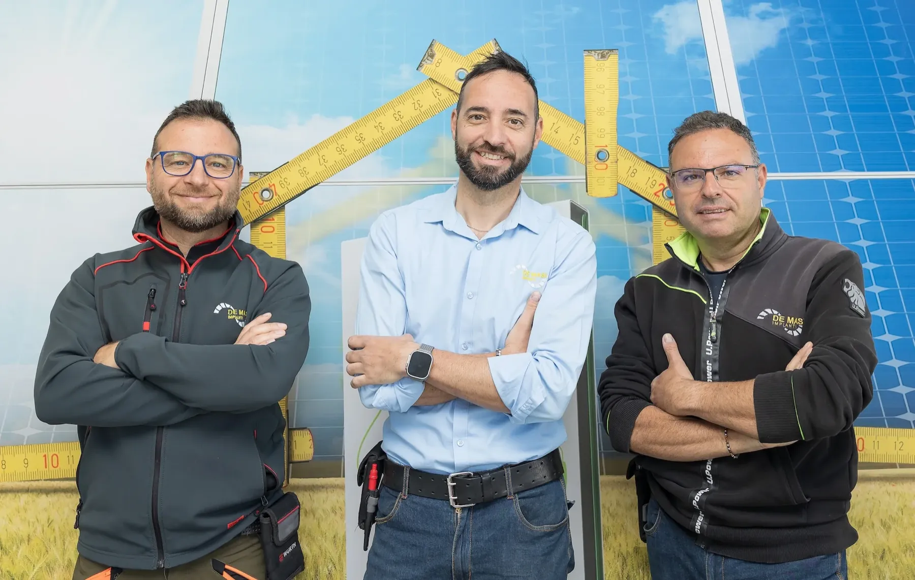 Da sinistra Daniele, Andrea e Pietro De Masi, titolari di De Masi Impianti